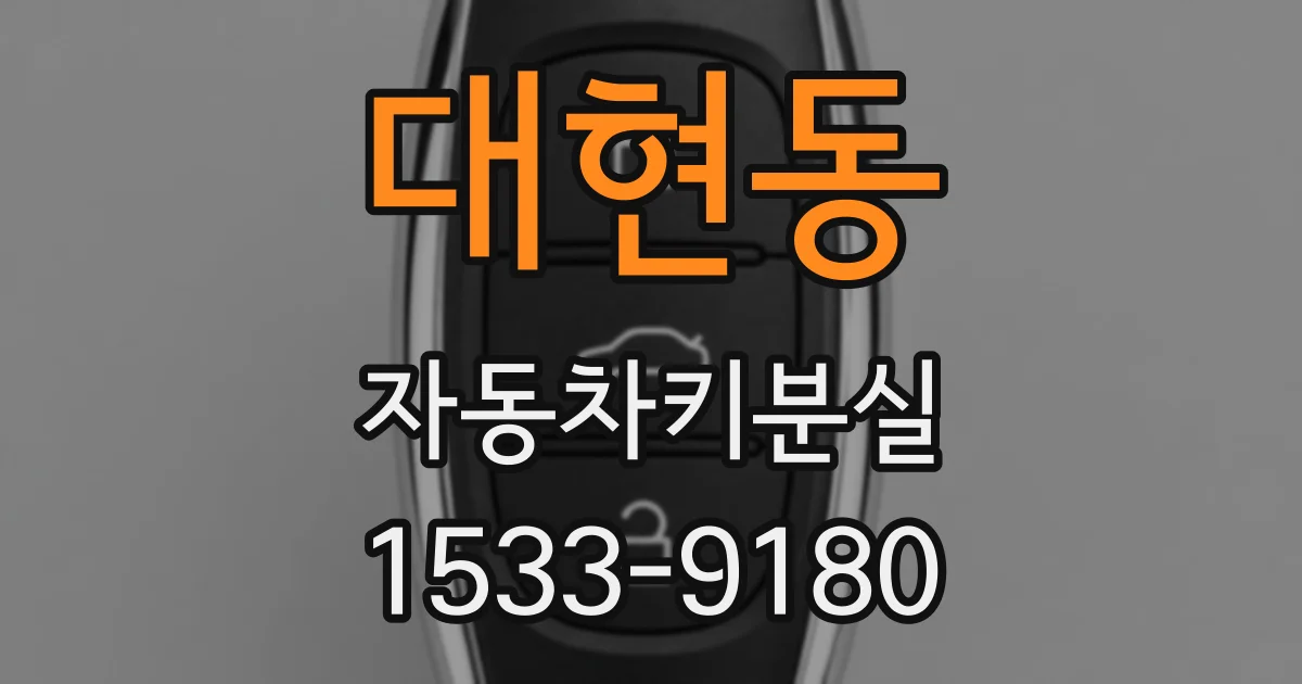 대현동 자동차키분실