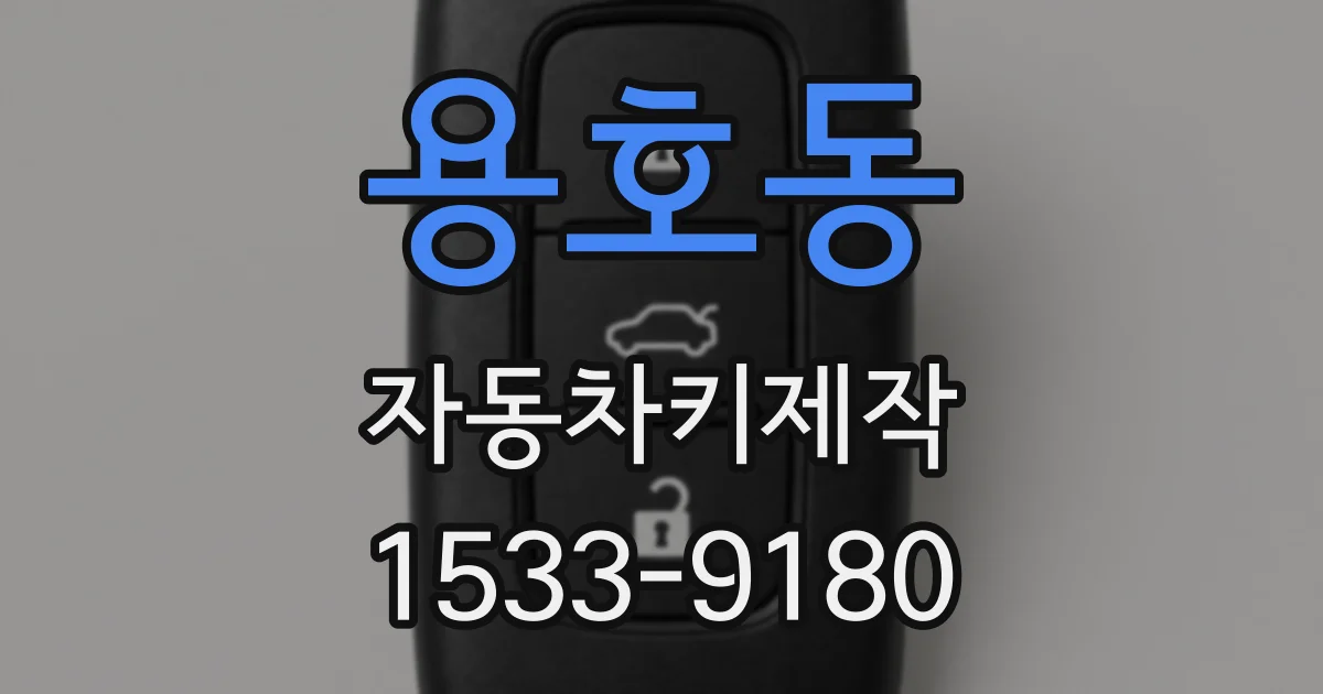 용호동 자동차키제작