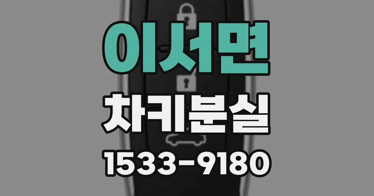 이서면 차키분실