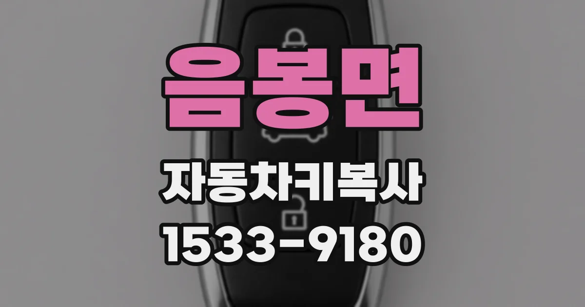 음봉면 자동차키복사