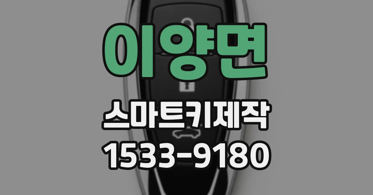 이양면 스마트키제작