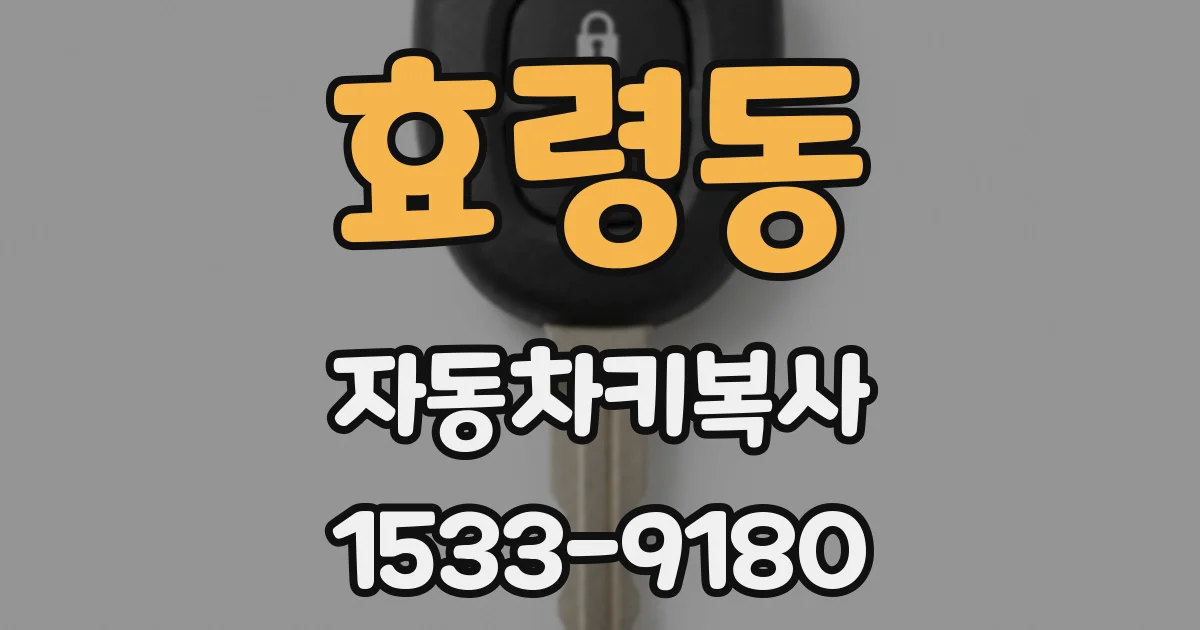 효령동 자동차키복사