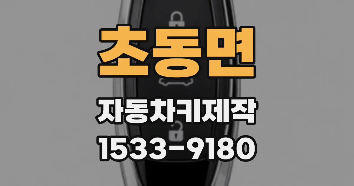 초동면 자동차키제작