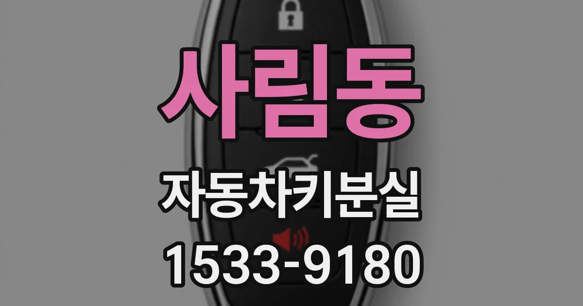 사림동 자동차키분실