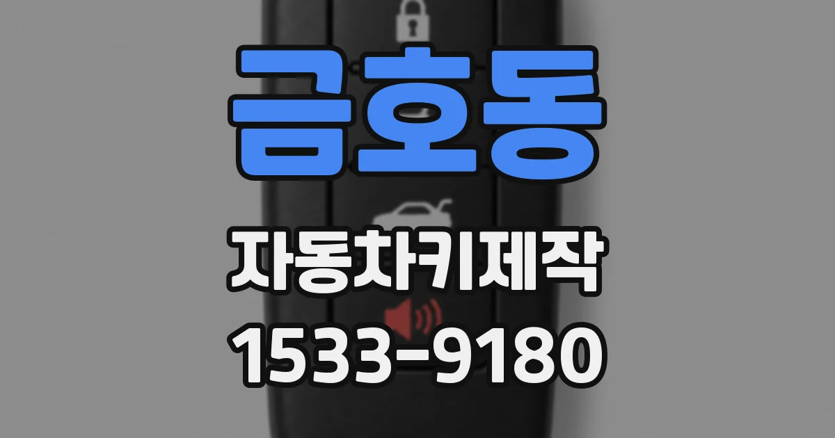 금호동 자동차키제작