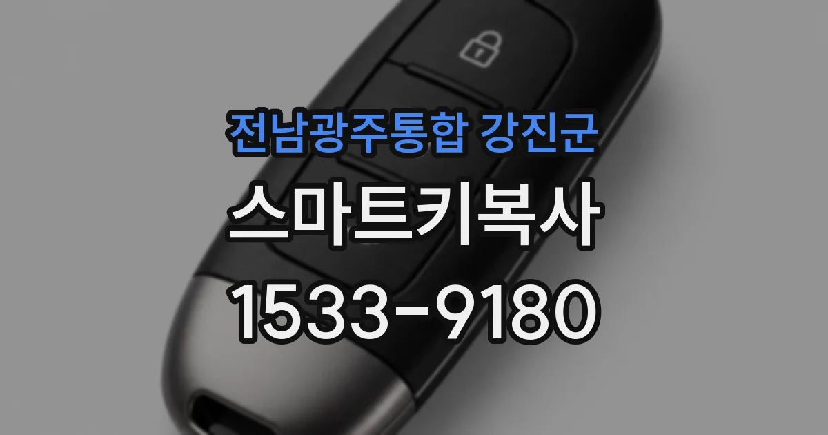 전남광주통합 강진군 스마트키복사
