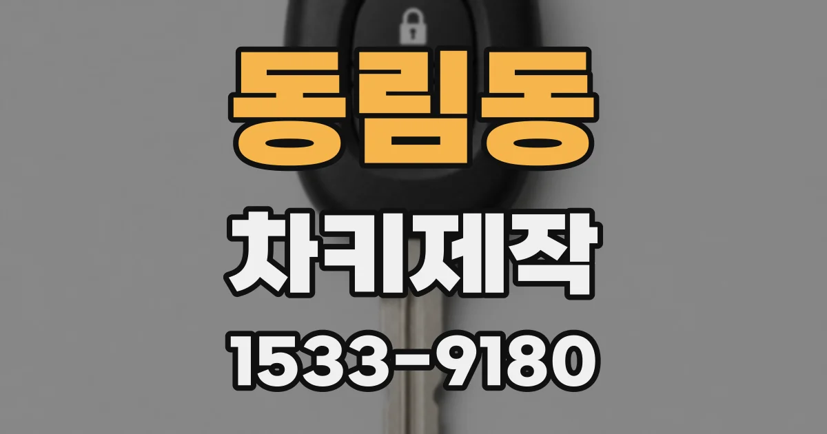 동림동 차키제작