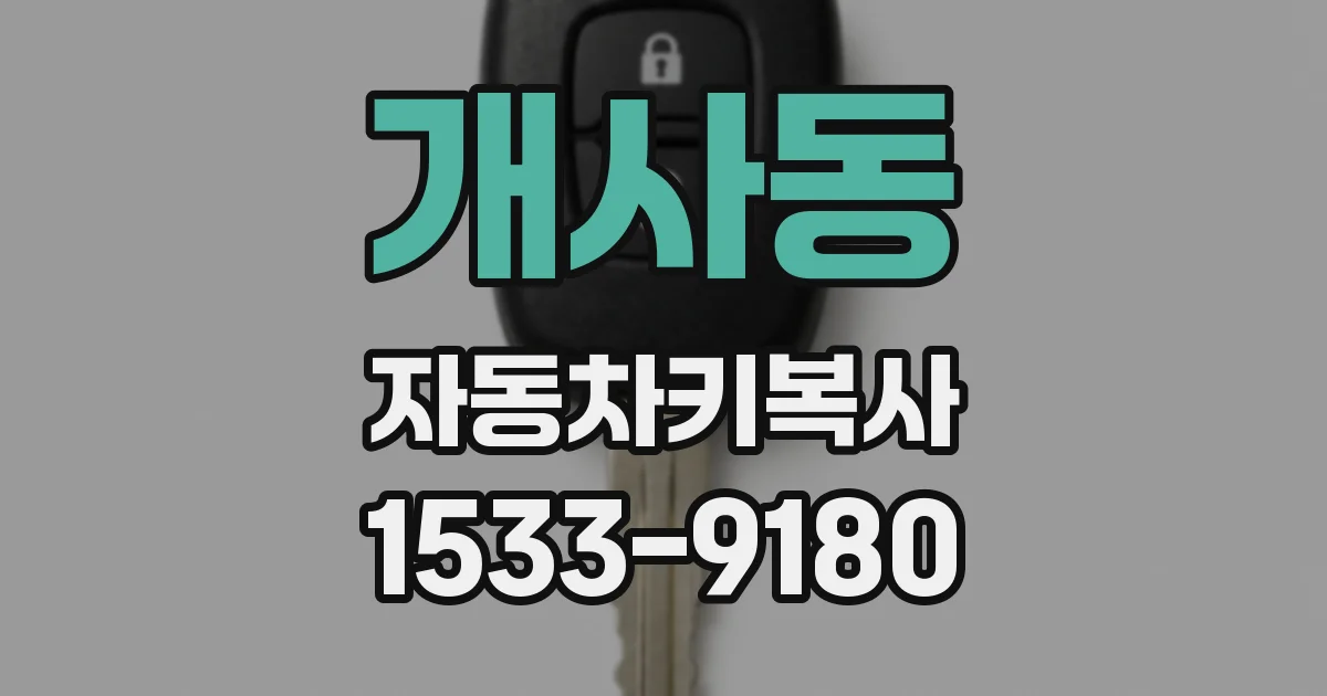 개사동 자동차키복사