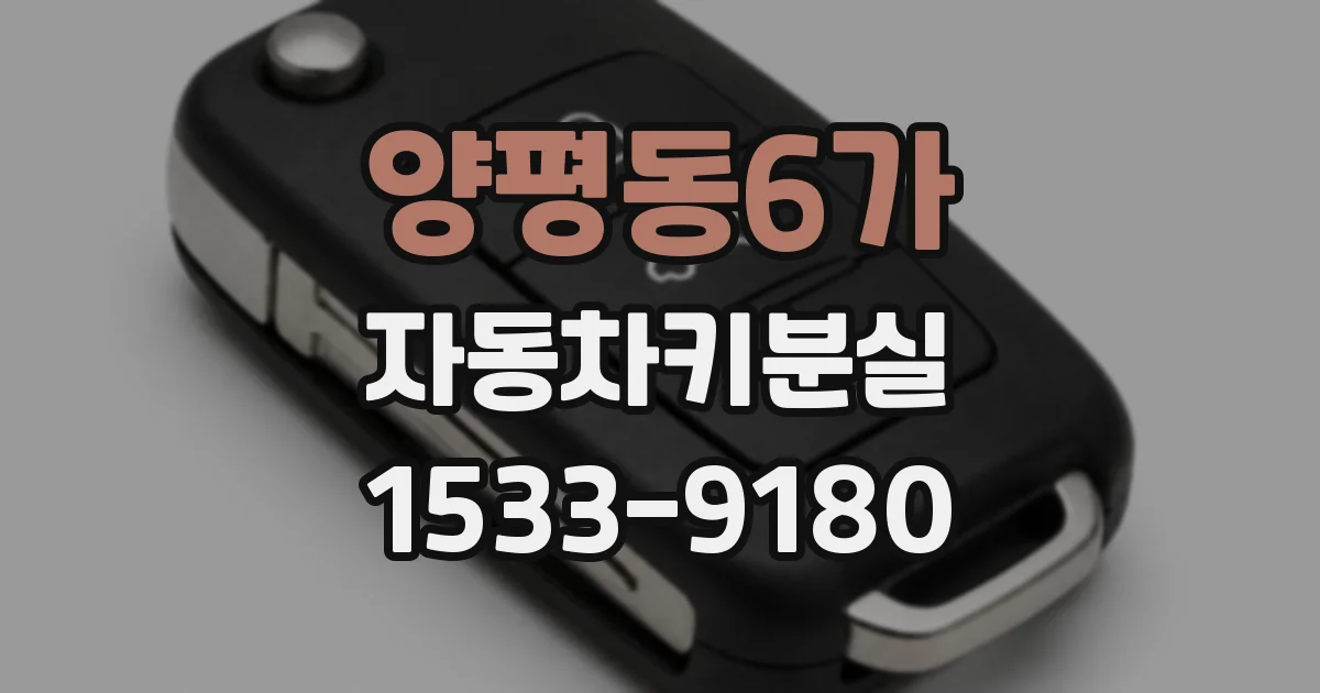 양평동6가 자동차키분실