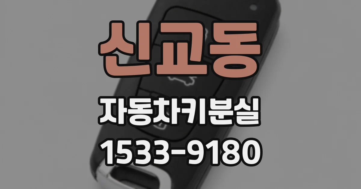 신교동 자동차키분실