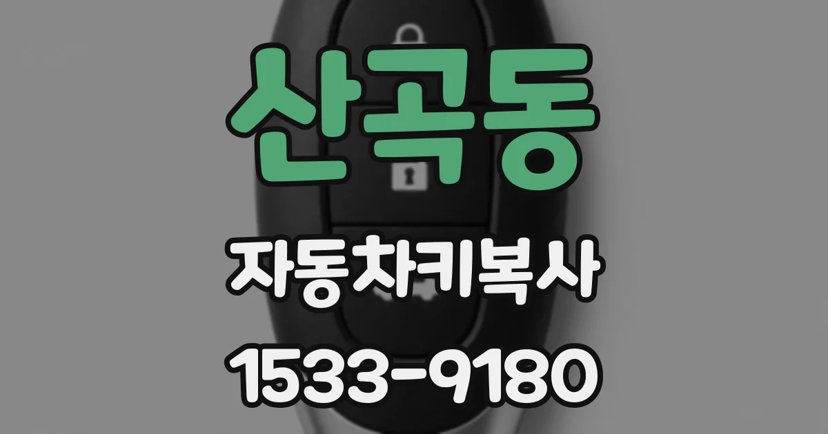 산곡동 자동차키복사