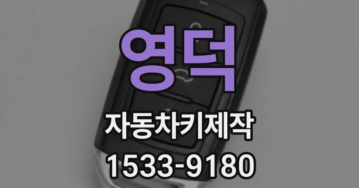 영덕 자동차키제작