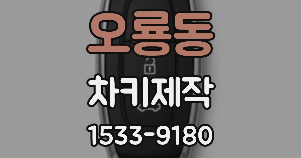 오룡동 차키제작