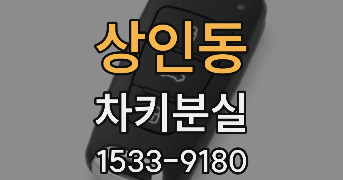 상인동 차키분실