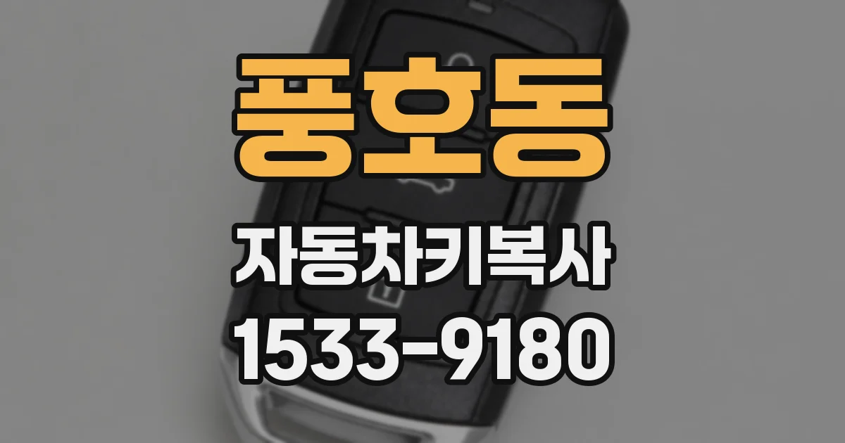 풍호동 자동차키복사