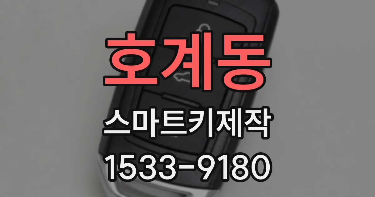 호계동 스마트키제작