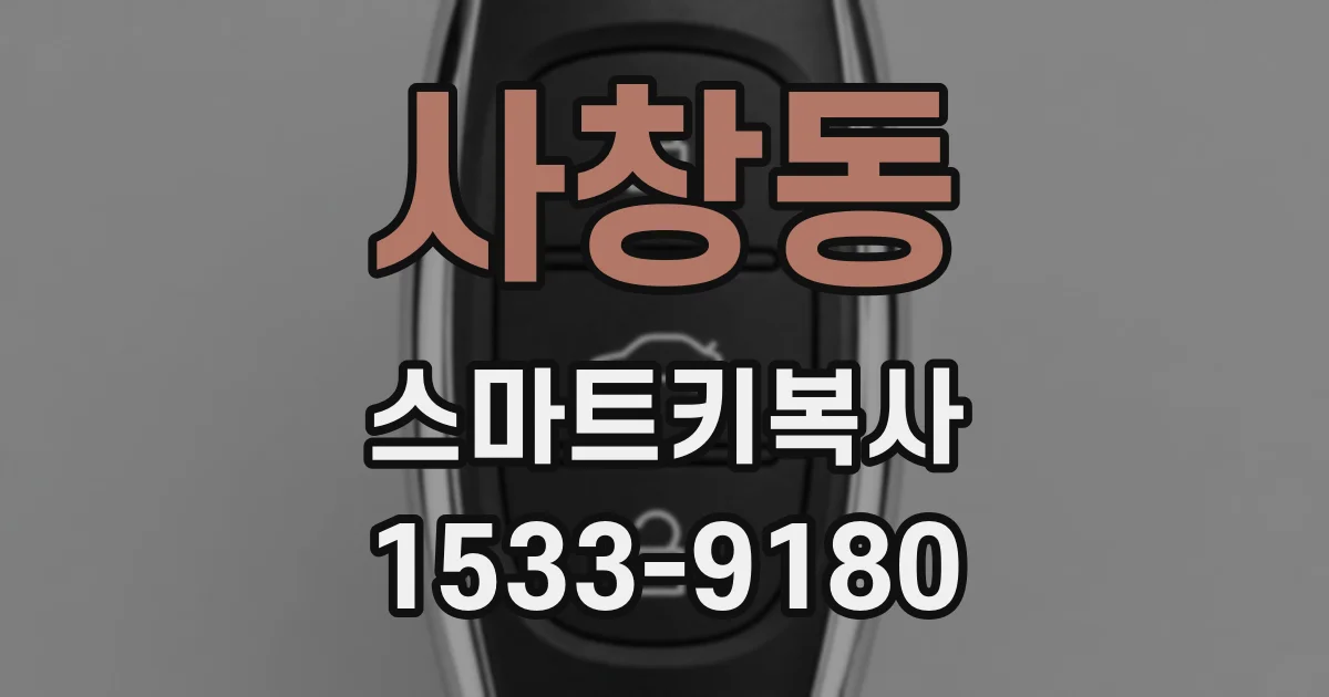 사창동 스마트키복사
