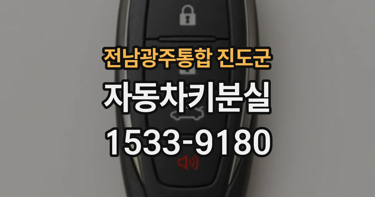 전남광주통합 진도군 자동차키분실