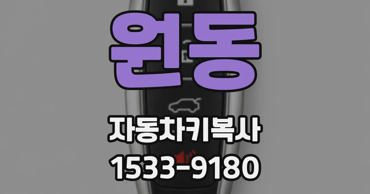 원동 자동차키복사