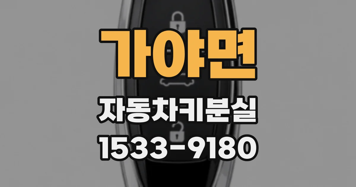 가야면 자동차키분실