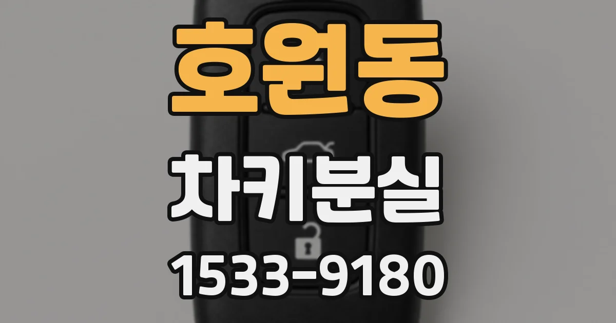 호원동 차키분실