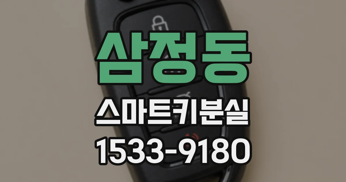 삼정동 스마트키분실