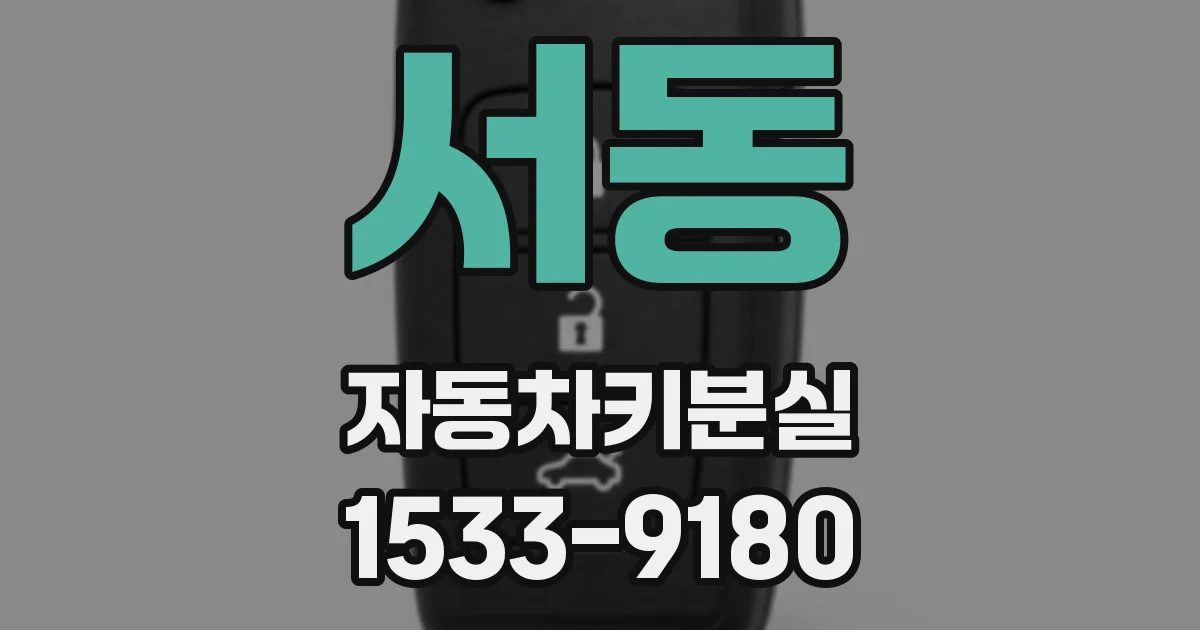 서동 자동차키분실