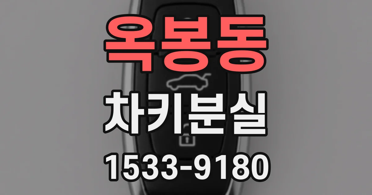 옥봉동 차키분실