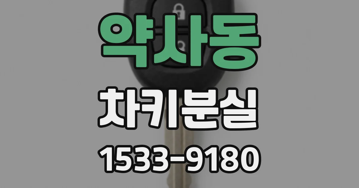 약사동 차키분실