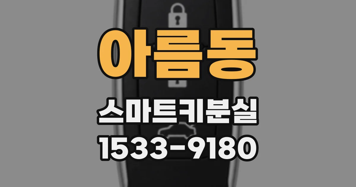 아름동 스마트키분실