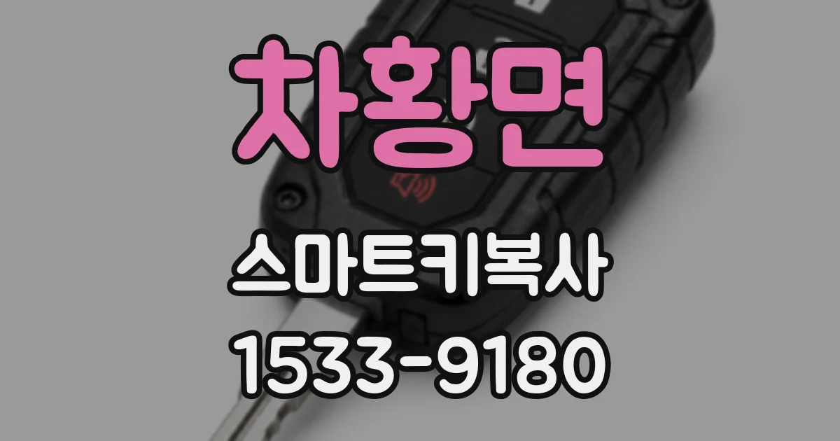 차황면 스마트키복사