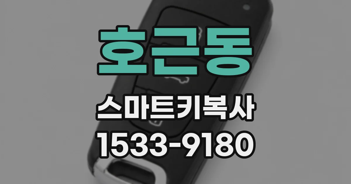 호근동 스마트키복사