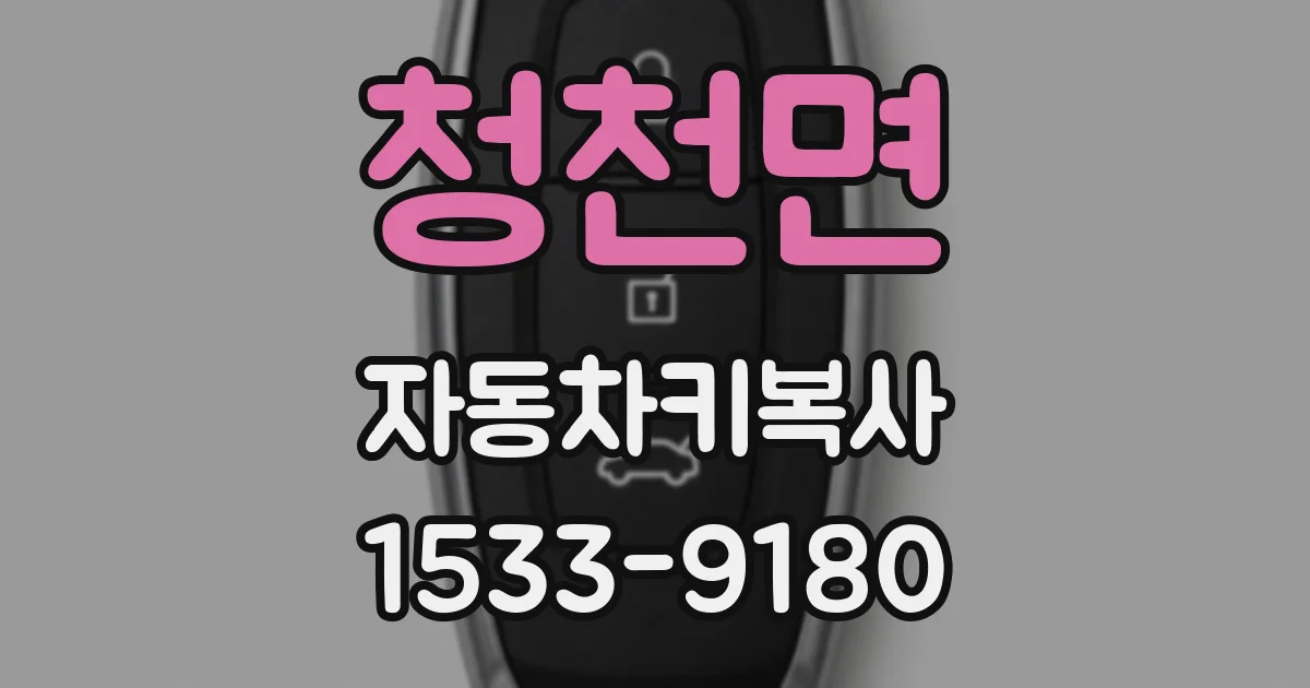 청천면 자동차키복사