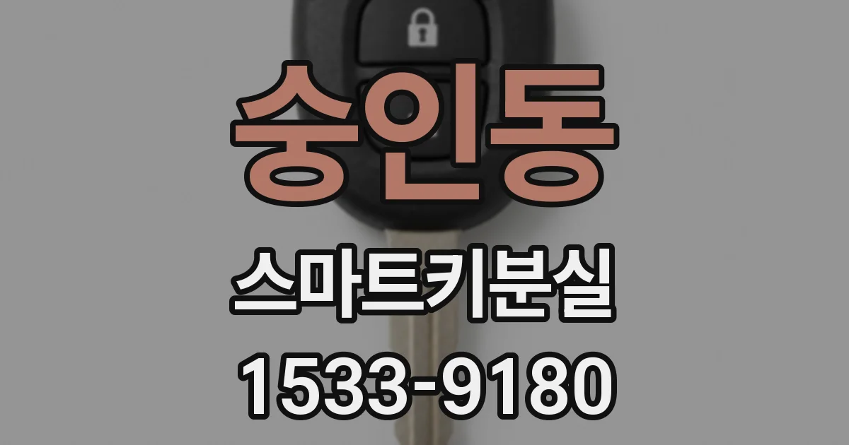 숭인동 스마트키분실