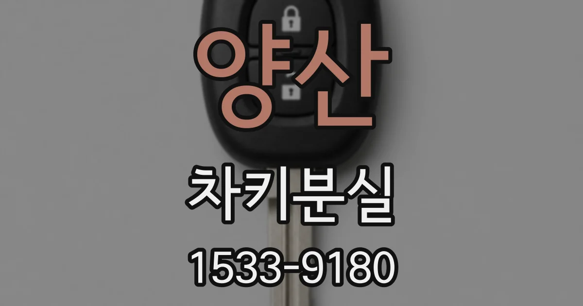 양산 차키분실