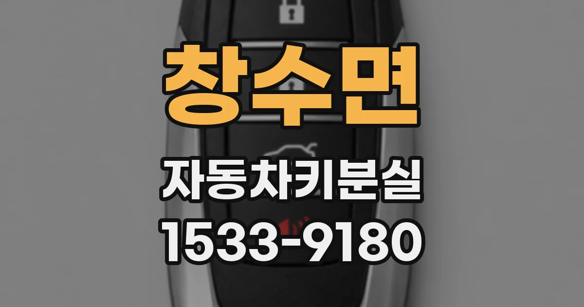 창수면 자동차키분실