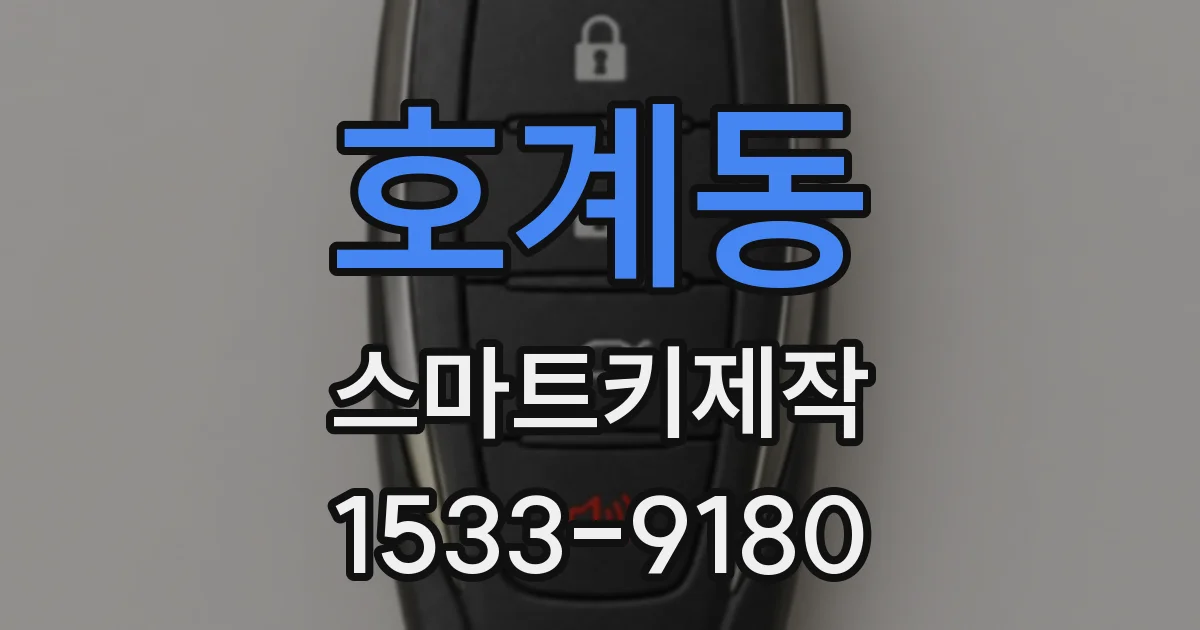 호계동 스마트키제작