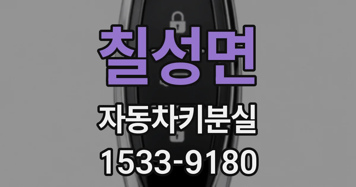 칠성면 자동차키분실
