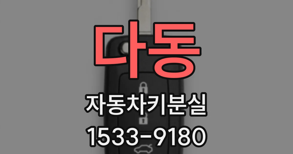 다동 자동차키분실