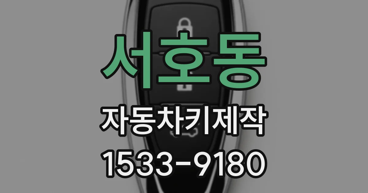 서호동 자동차키제작
