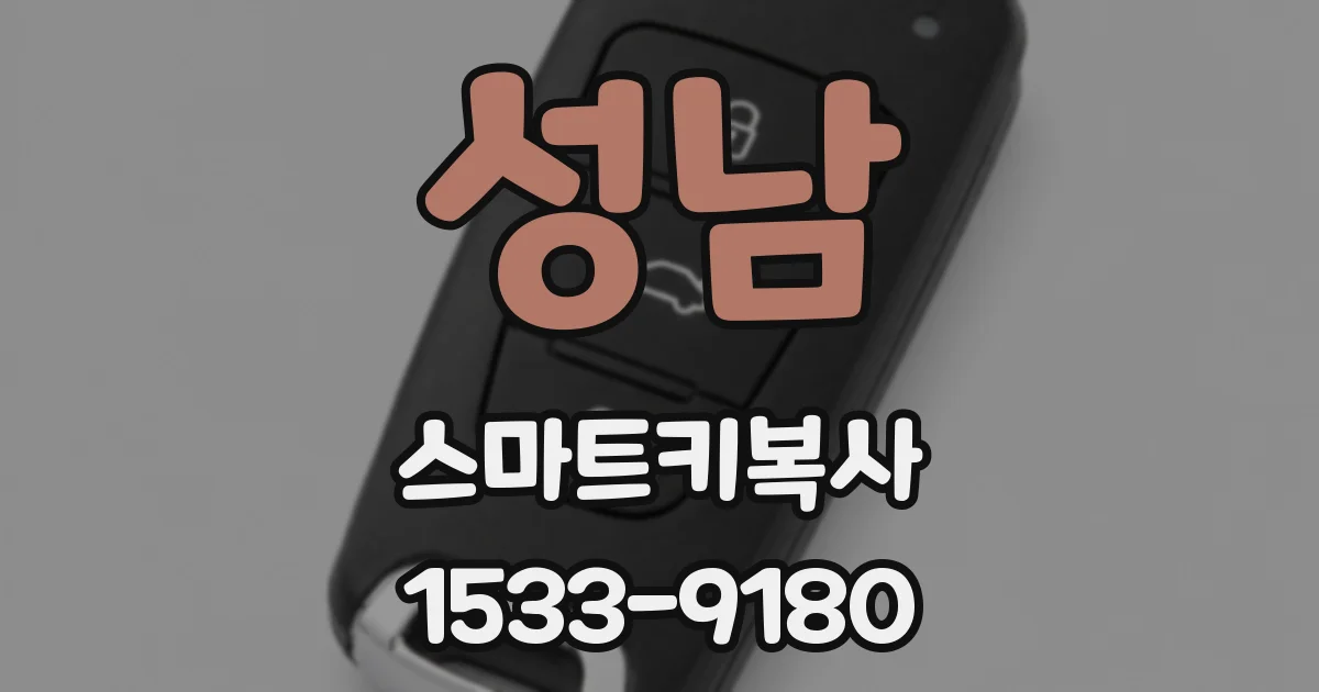 성남 스마트키복사