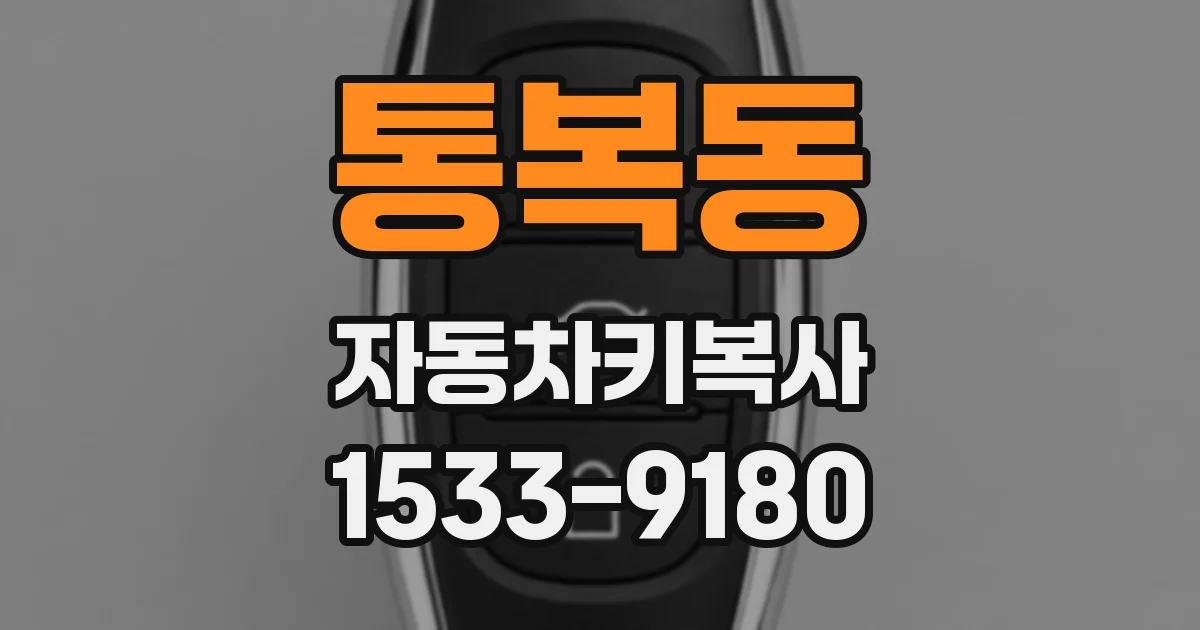 통복동 자동차키복사
