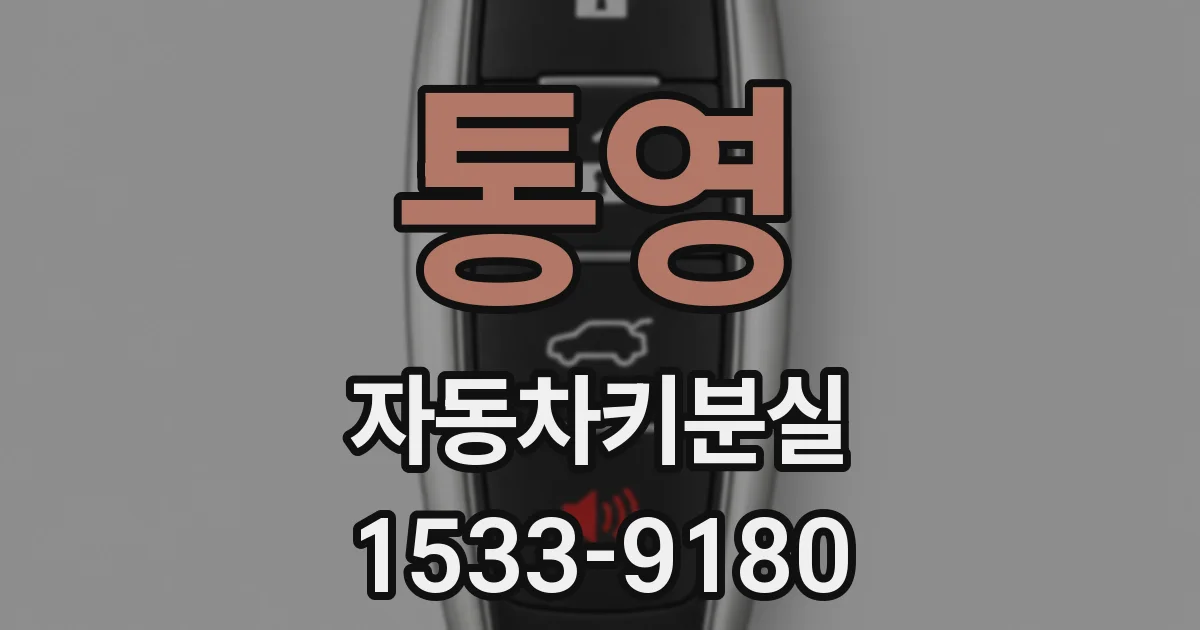 통영 자동차키분실