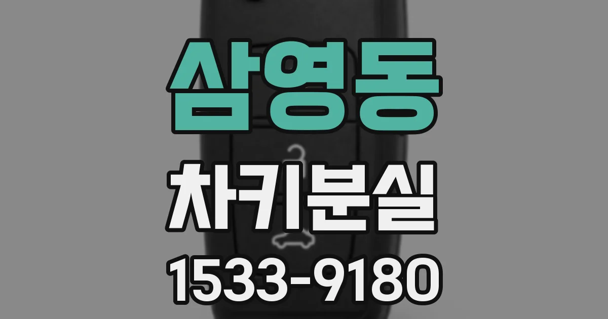 삼영동 차키분실