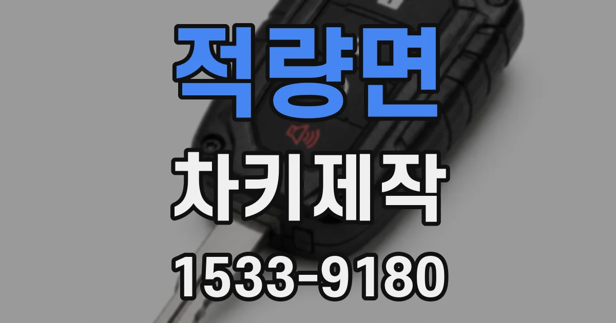 적량면 차키제작