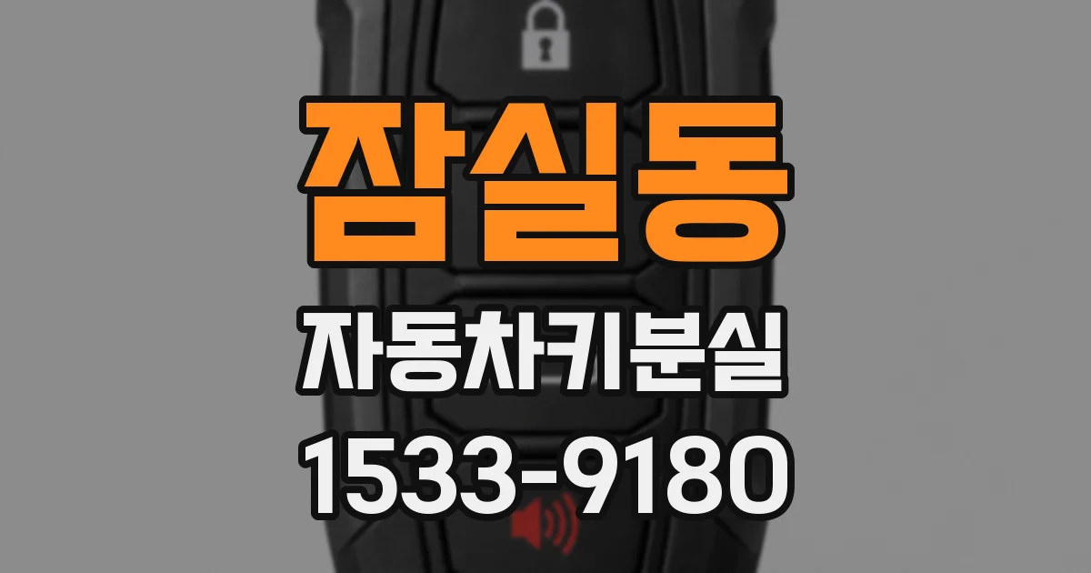 잠실동 자동차키분실