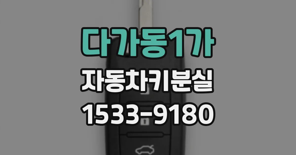 다가동1가 자동차키분실