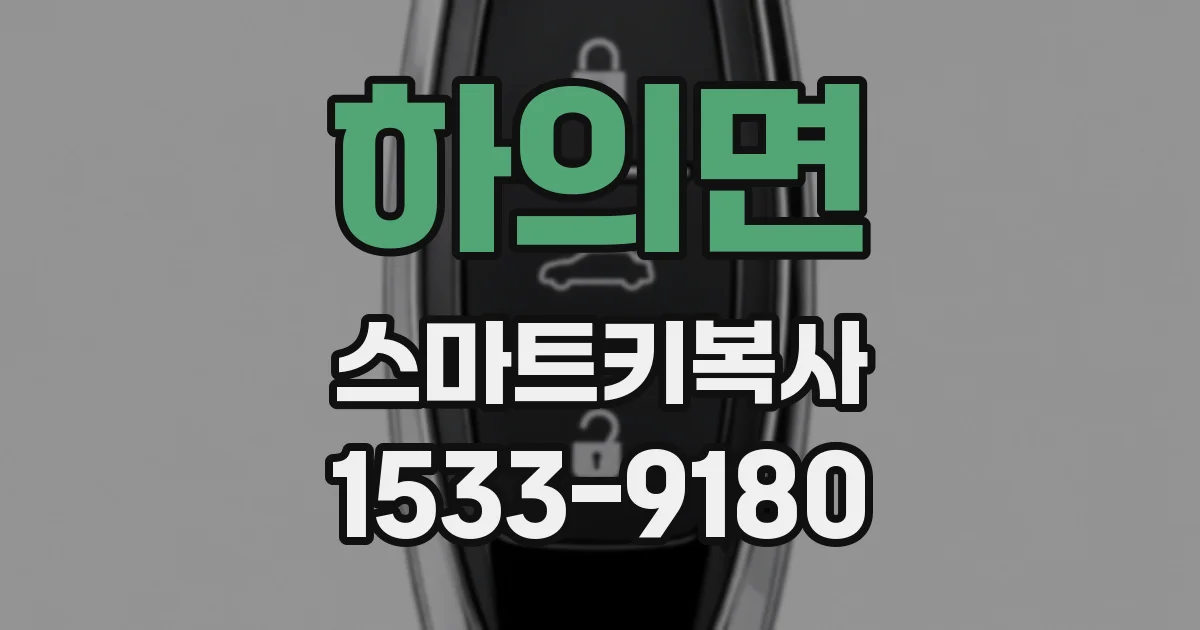 하의면 스마트키복사