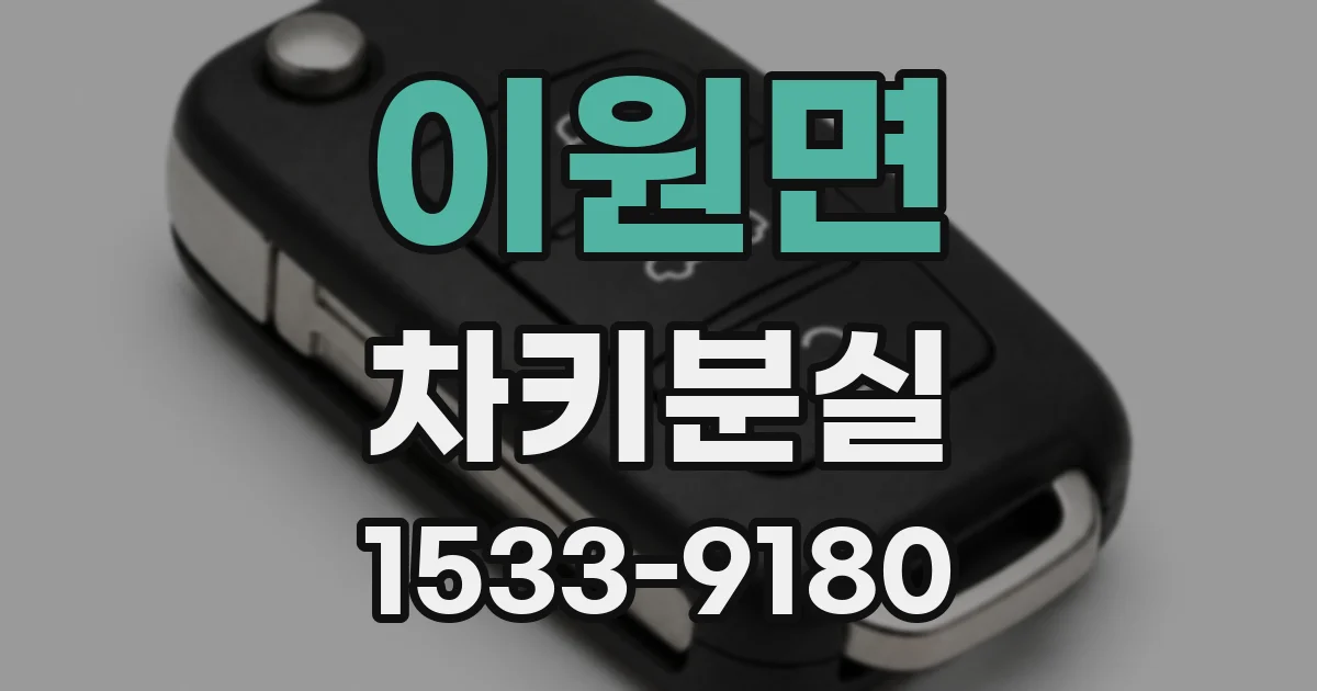 이원면 차키분실