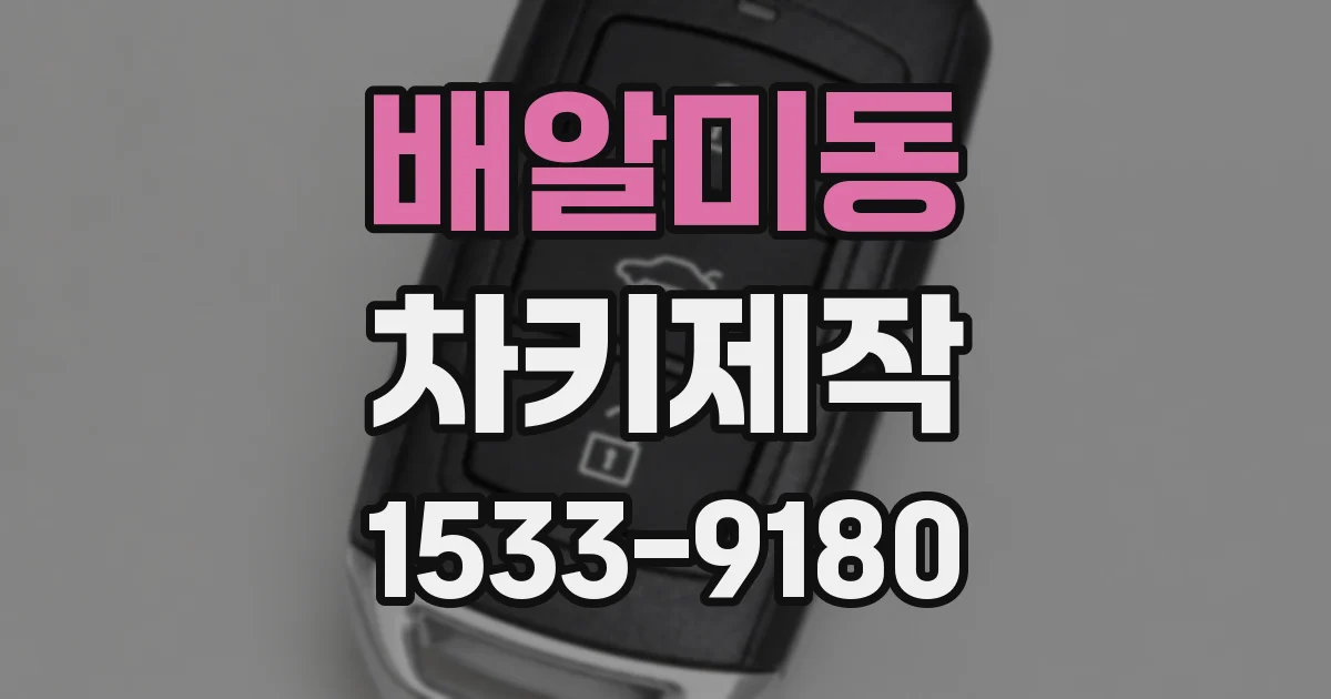 배알미동 차키제작